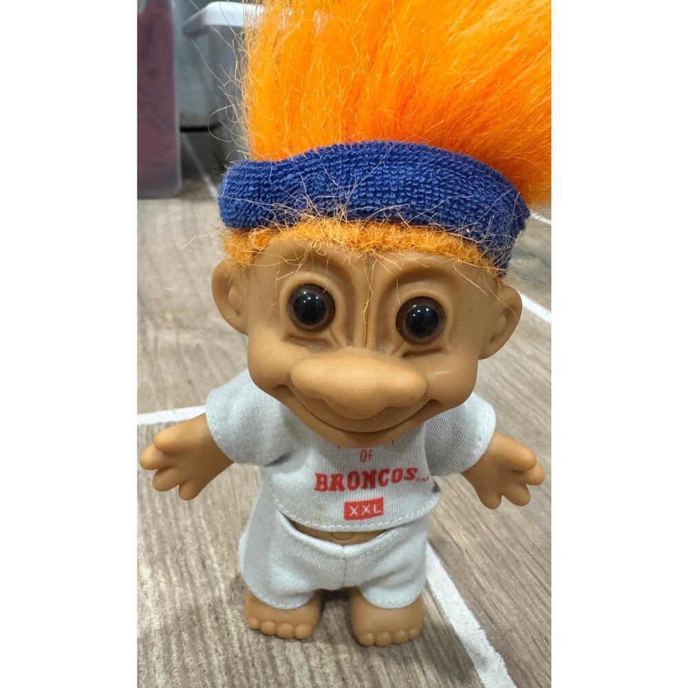 Vintage 1980s Original RUSS Troll Dolls - Lot of 2 Colorado, Denver Broncos - Picture 3 of 6